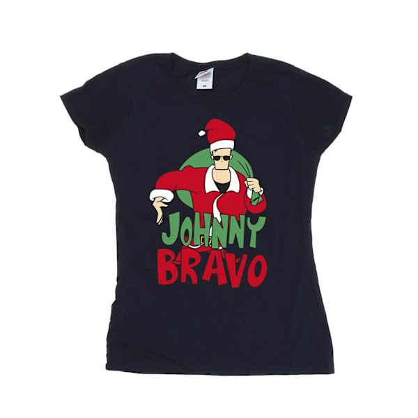 Johnny Bravo Dam/Damer Johnny Christmas Bomull T-shirt M Marinblå Navy Blue M