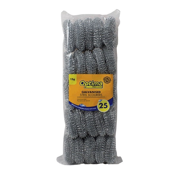 Ramon Optima Galvaniserade Stålsvampar (Förpackning om 25) En Storlek Grå Grey One Size