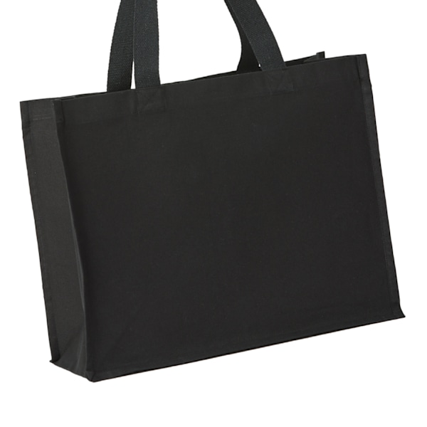 Nutshell Premium Stand-Up Canvas Återvunnen Shopper Bag 33cm x 16 Black 33cm x 16cm x 27cm