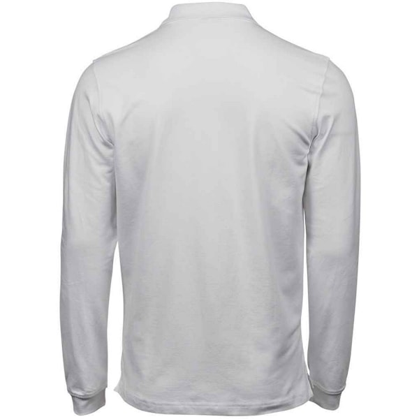 Tee Jays Herr Lyxig Stretch Långärmad Polotröja M Vit White M