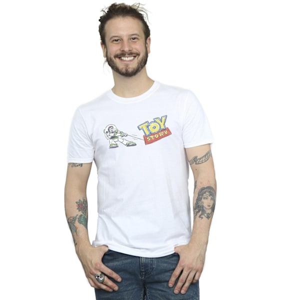 Disney Herr Toy Story Buzz Pulling Logo T-shirt XL Vit White XL