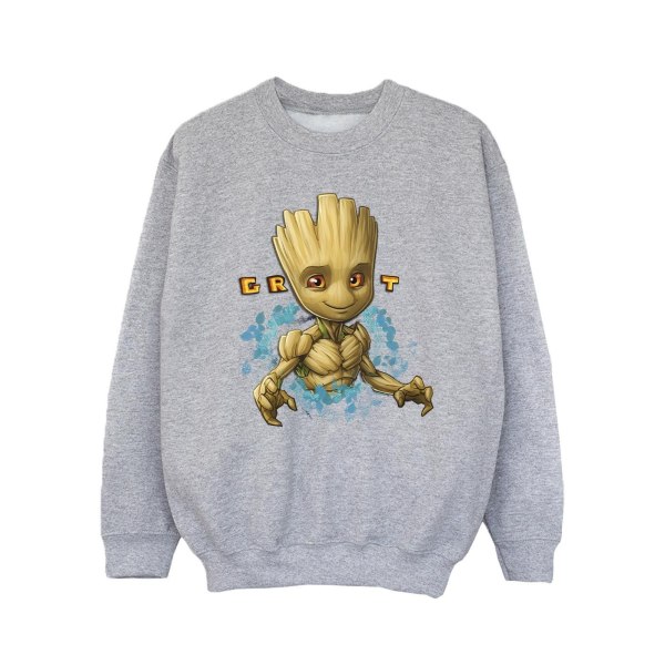 Guardians of the Galaxy Girls Groot Flowers Sweatshirt 12-13 Ye Sports Grey 12-13 Years