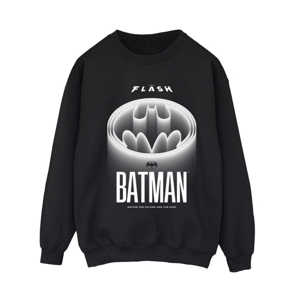 DC Comics Womens/Ladies The Flash Batman White Logo Sweatshirt Black XXL