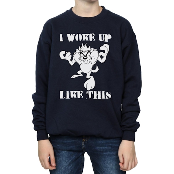 Looney Tunes Boys Taz I Woke Up Like This Sweatshirt 7-8 år Navy Blue 7-8 Years