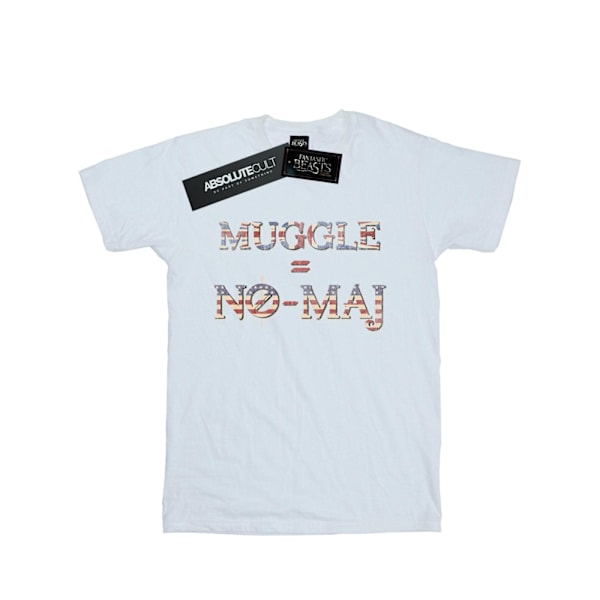 Fantastiska vidunder Mäns No Muggle No Maj T-shirt 3XL Vit White 3XL