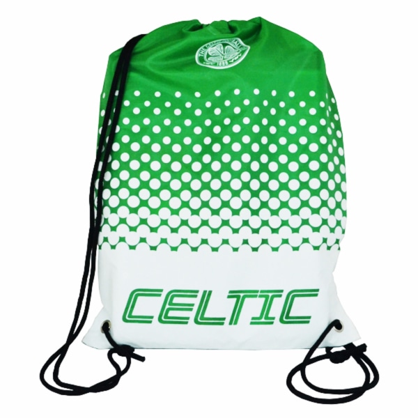 Celtic FC Official Fade Crest Design Gym Bag One Size Grön/Whi Green/White One Size