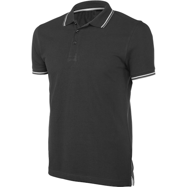 Kariban Herr Kontrastfärgad Kortärmad Poloskjorta 3XL Svart Black 3XL