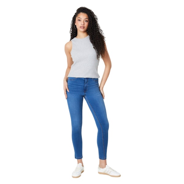 Dorothy Perkins Dam/Dam Tall Skinny Ankle Grazer Jeans 18 Mid Wash 18 UK