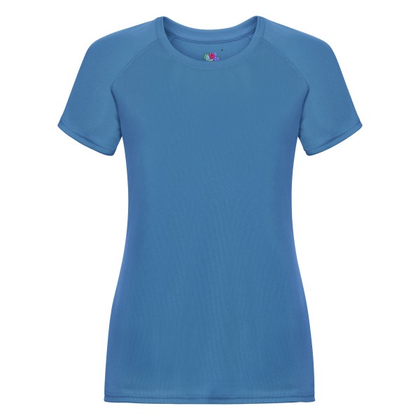 Fruit Of The Loom T-shirt för dam/dam Performance Sportswear Azure Blue M