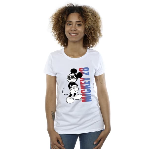 Disney Dam/Dam Mickey Mouse Gradient Bomulls T-shirt L Vit White L