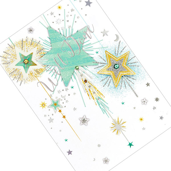 Simon Elvin Isabel Garden Grattis Stjärnor Gratulationskort (Paket White/Green/Yellow One Size