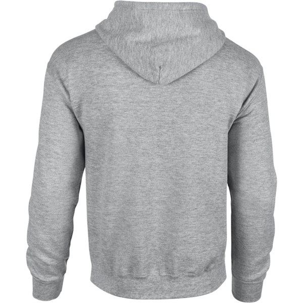 Gildan Heavy Blend Unisex Vuxen Full Zip Hooded Sweatshirt Top Sport Grey 5XL