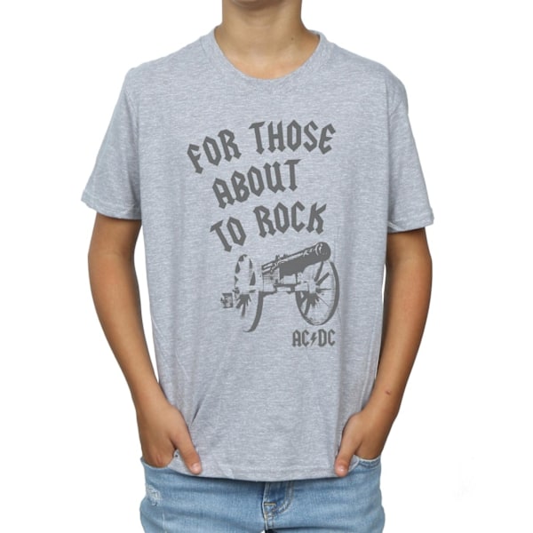 AC/DC Boys For Those About To Rock Cannon T-Shirt 5-6 år Spo Sports Grey 5-6 Years