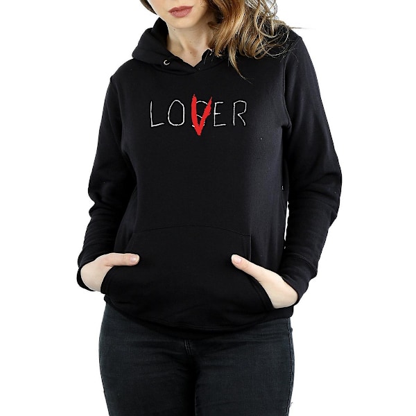 It Womens/Ladies Loser Lover Bomull Hoodie XXL Svart Black XXL