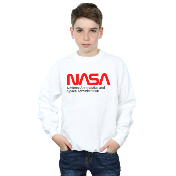 NASA Boys Aeronautics And Space Sweatshirt 9-11 år Vit White 9-11 Years