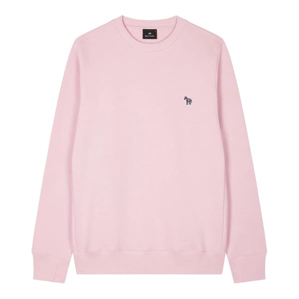 Paul Smith Herr Zebra Crew Neck Sweatshirt S Rosa Pink S