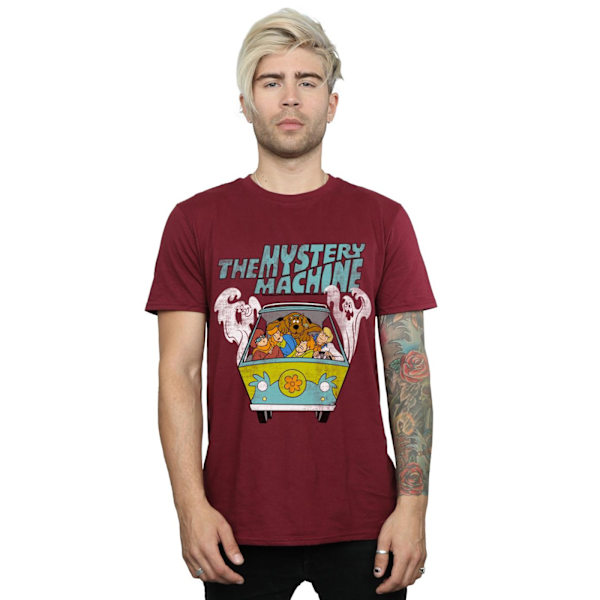 Scooby Doo Mystery Machine T-shirt L Burgundy för män Burgundy L