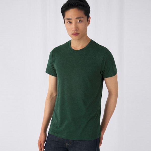 B&C Herr Favourite Kortärmad Triblend T-shirt S Heather Fore Heather Forest Green S