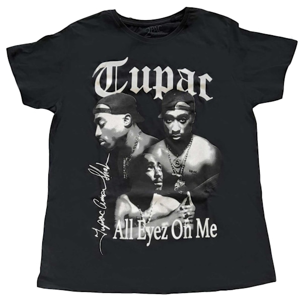 Tupac Shakur Dam/Dam All Eyez On Me Bomull T-shirt 12 UK Black 12 UK