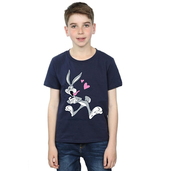 Looney Tunes Boys Bugs Bunny In Love T-Shirt 9-11 År Marinblå Navy Blue 9-11 Years