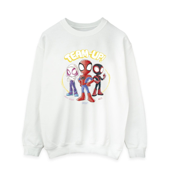Marvel Herr Spidey And His Amazing Friends Sketch Sweatshirt 4X White 4XL