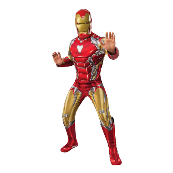 Avengers Endgame Herr Iron Man Kostym Standard Röd/Gul Red/Yellow Standard