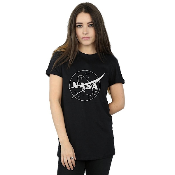 NASA Dam/Damer Insignia Monokrom Bomull Boyfriend T-shirt Black M