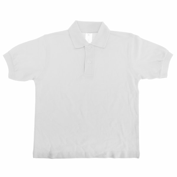 B&C Barn/Barn Unisex Safran Polotröja (2-pack) 7-8 Vit White 7-8