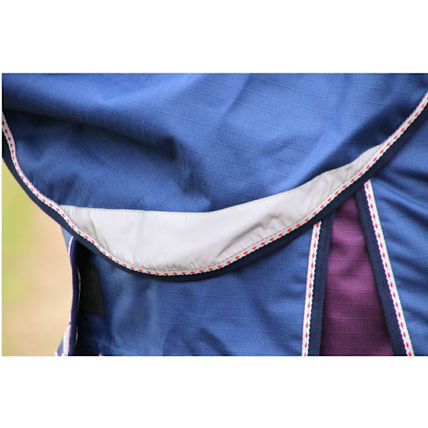 Hy DefenceX System Avtagbar Hals Vattentät Hästtäcke Navy/Purple 5´ 6