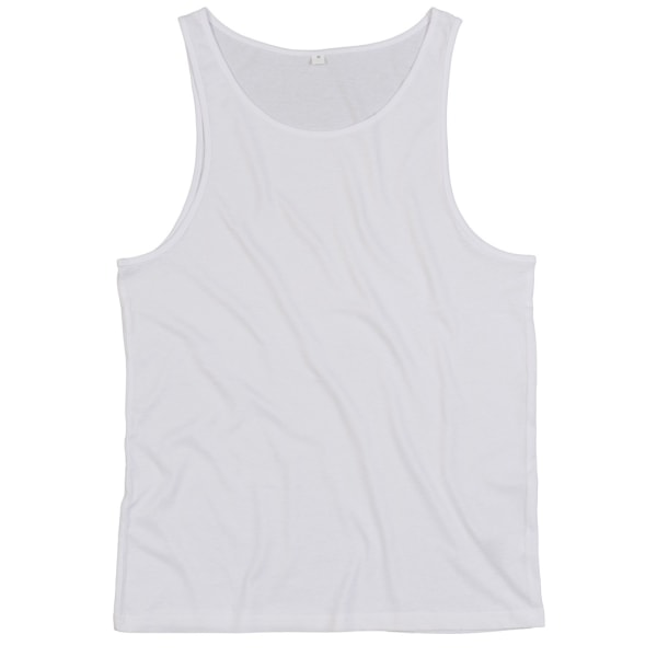 One By Mantis Unisex Drop Armhole Vest Topp XS Vit White XS