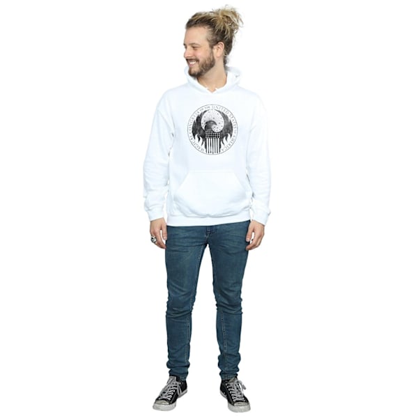 Fantastiska vidunder Mäns Distressed Magical Congress Hoodie M Vit White M