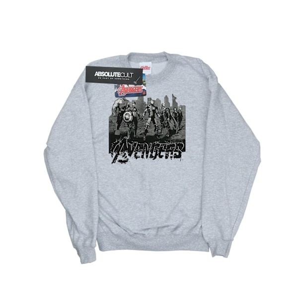 Marvel Girls Avengers Mono Team Art Sweatshirt 12-13 år Spor Sports Grey 12-13 Years