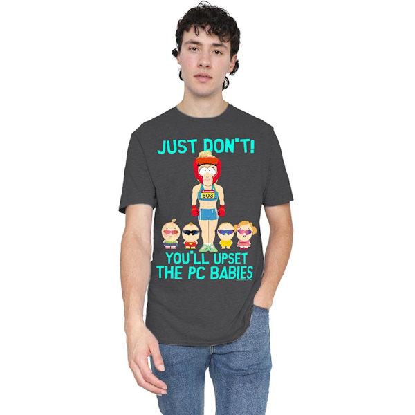 South Park Unisex Vuxen PC Babies T-Shirt 3XL Gråmelerad Charcoal 3XL