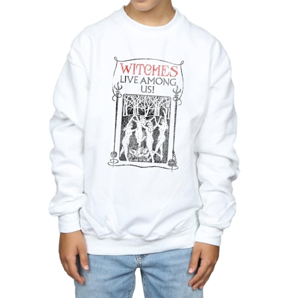 Fantastiska vidunder Pojkar Häxor Lever Bland Oss Sweatshirt 5-6 År White 5-6 Years