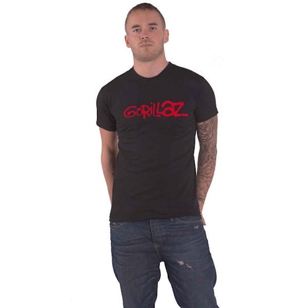 Gorillaz Unisex Vuxen Logo Bomull T-shirt XXL Svart Black XXL