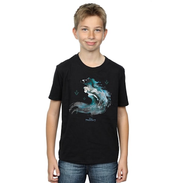 Disney Boys Frozen 2 Elsa Med Nokk Vattenanden T-shirt 3-4 år Black 3-4 Years