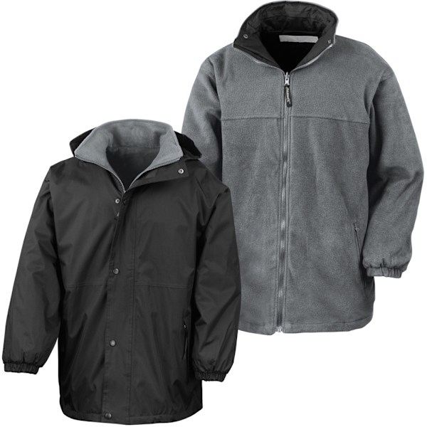 Result Herr Reversible StormDri 4 000 Vattentät Vindtät Anti Black/Grey XL