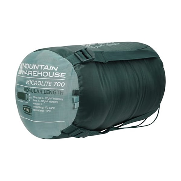 Mountain Warehouse Microlite 700 200cm Mellansäsongs Mumie Sovsäck Teal One Size