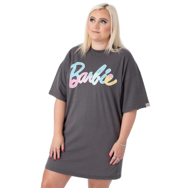 Barbie Dam/Dam Oversized T-Shirt Klänning L Grå Grey L