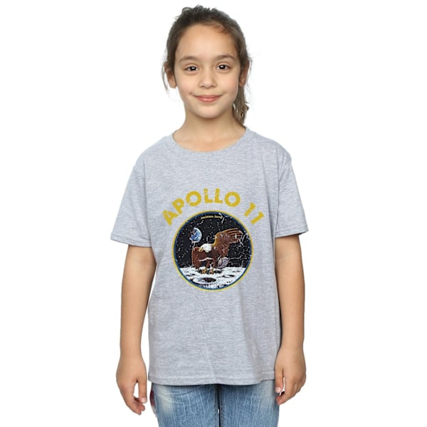 NASA Girls Classic Apollo 11 Bomull T-shirt 7-8 år Sports Grå Sports Grey 7-8 Years