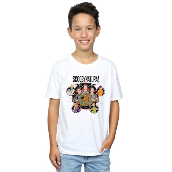 Scoobynatural Boys Characters Star T-Shirt 7-8 år Vit White 7-8 Years