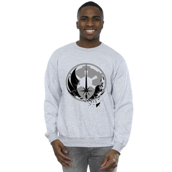 Star Wars Mens Obi-Wan Kenobi Fractured Logos Sweatshirt S Spor Sports Grey S