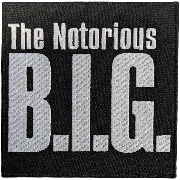 Biggie Smalls The Notorious Woven Iron On Patch One Size Black/ Black/Grey One Size