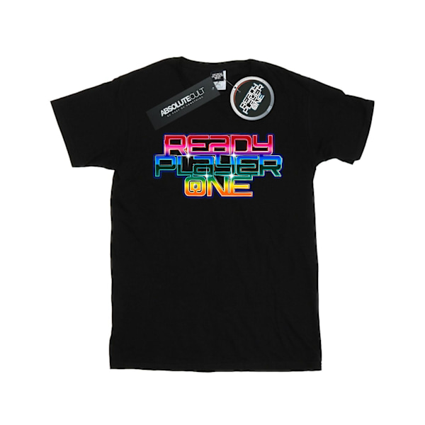 Ready Player One T-shirt i bomull med regnbågslogga för flickor 9-11 år B Black 9-11 Years