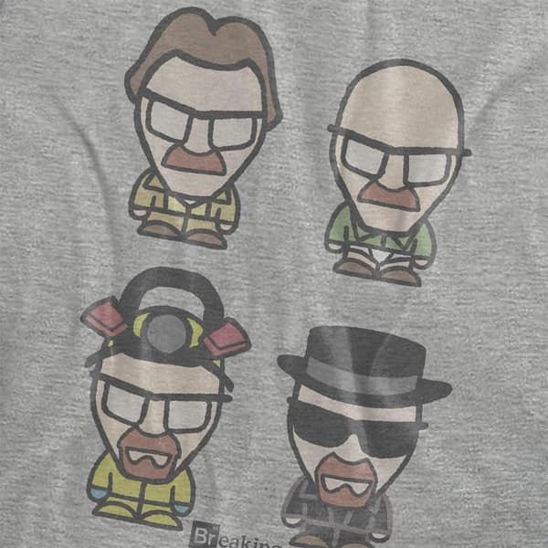 Breaking Bad Dam/Dam Walter White Faces Heather T-shirt M Athletic Heather M
