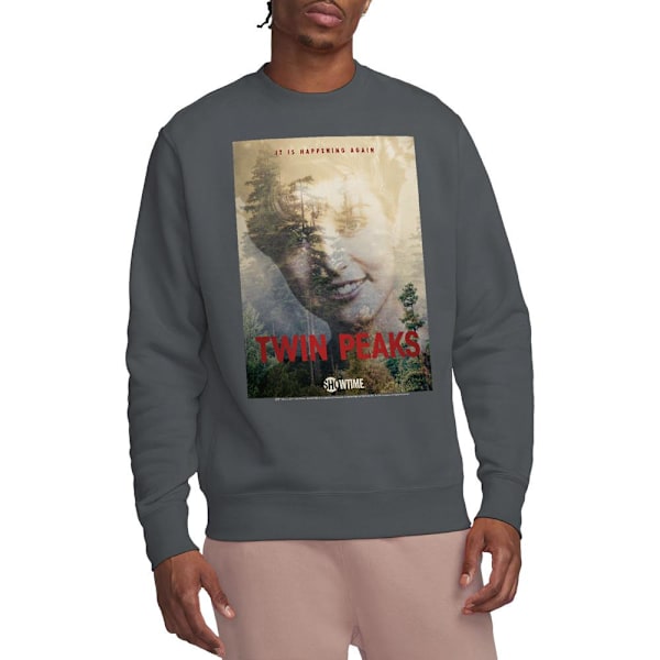 Twin Peaks Unisex Vuxen Laura Palmer Sweatshirt M Kolgrå Charcoal M