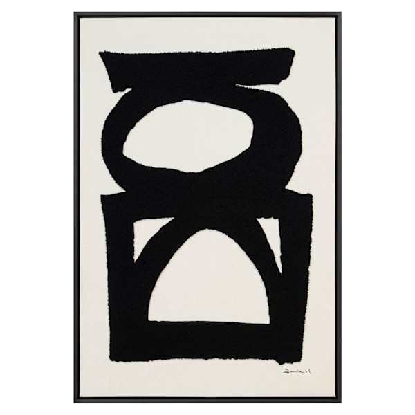 Dan Hobday Abstract II Träinramad Plakett 95cm x 65cm Svart/C Black/Cream 95cm x 65cm