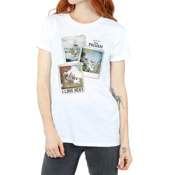 Frozen Womens/Ladies Olaf Polaroid Cotton Boyfriend T-Shirt MW White M