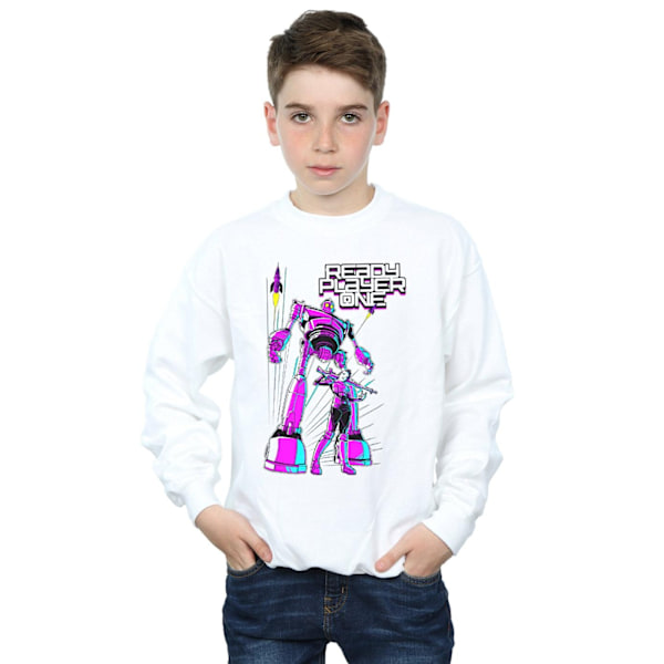 Ready Player One Pojkar Iron Giant Och Art3mis Sweatshirt 5-6 År White 5-6 Years