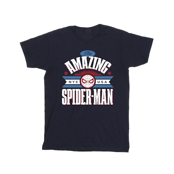 Marvel Boys Spider-Man NYC Amazing T-shirt 5-6 år Marinblå Navy Blue 5-6 Years